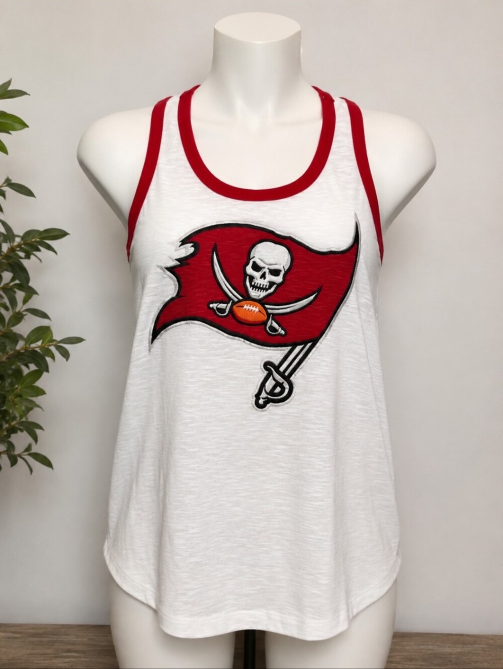 NFL Tampa Bay Buccaneers White & Red Tank Top